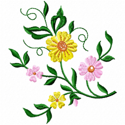 Flowers And Tree Embroidery Design 8 Flowers And Tree Embroidery Design 8